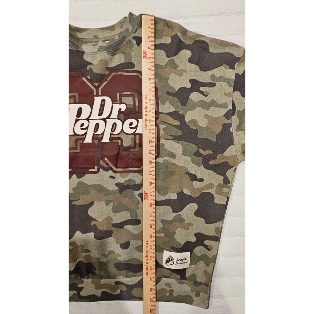 Dr. Pepper Camo Womens Oversized Sweatshirt Sz L - Picture 10 of 11
